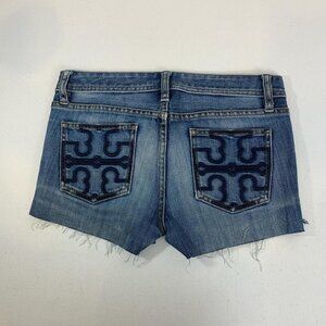 Tory Burch Preppy Blue Denim Shorts - Chic Summer Style for Every Occasion